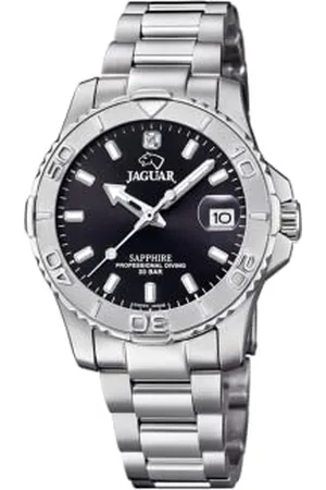Jaguar J870/4 zegarek damski z kolekcji Woman, koperta 34 mm, czarny ze stalowym paskiem