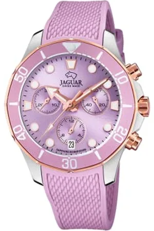 Jaguar J890/2 zegarek damski z kolekcji Woman, koperta 38,50 mm, fioletowy z paskiem z kauczuku