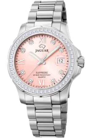 Jaguar J892/2 zegarek damski z kolekcji Woman, koperta 34,5 mm, różowy pasek stalowy