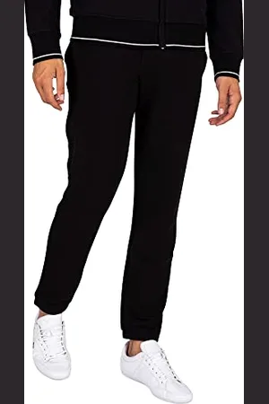 Armani Exchange Męskie spodnie sportowe ze stretchem French Terry, Czarny, XL
