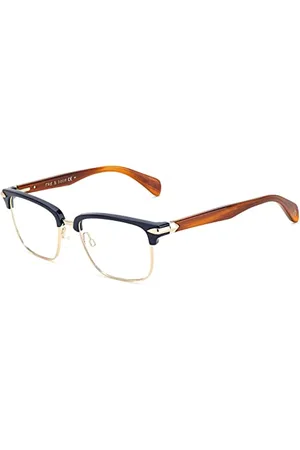 RAG&BONE RNB7038/G okulary, Blue Brown, 51 dla mężczyzn, niebiesko-brązowe