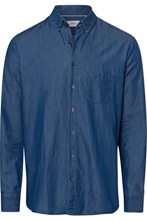 Brax Męska koszula dżinsowa w stylu Daniel U Denim modna koszula dżinsowa, Cobalt, S, , S