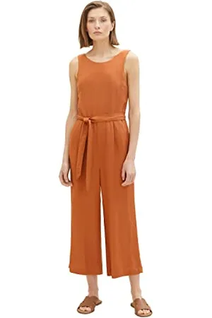 TOM TAILOR Damski 1036671 Jumpsuit, 31650-Terracotta Brown, 38