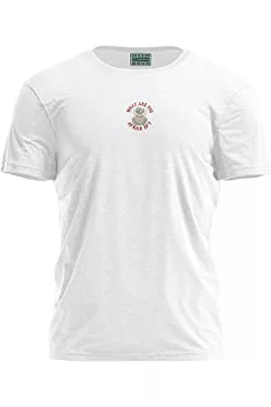 Bona Basics Mężczyzna Sportowe Topy i T-shirty - Druk cyfrowy, męska koszulka podstawowa,%100 bawełna, biała, na co dzień, męskie topy, rozmiar: XL, biały, XL