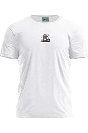 Bona Basics Druk cyfrowy, męska koszulka podstawowa,%100 bawełna, biała, na co dzień, męskie topy, rozmiar: XL, , XL