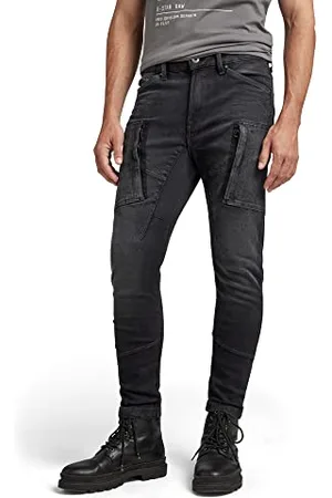 G-Star RAW D22075 Męskie spodnie Denim Chino Biker Pant Cargo Jeans, szare, 32 W / 34 L, szary, 32