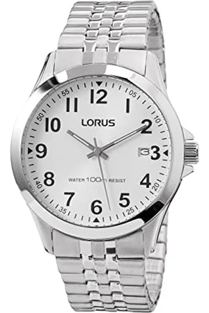 Lorus Klasyczny męski zegarek ze stali nierdzewnej z metalowym paskiem RS975CX9