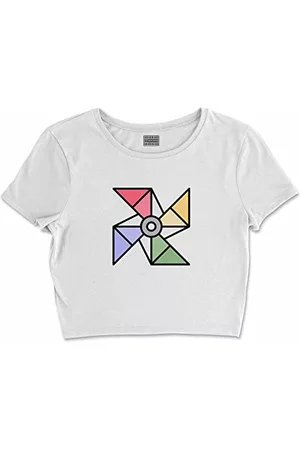 Bona Basics Kobieta Bluzki - Koszulka damska z nadrukiem cyfrowym,%100 bawełna, biała, casualowa, topy damskie, rozmiar: M, biały, M Krótki