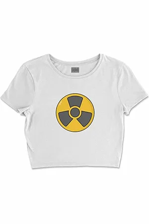 Bona Basics Damski top basic crop top, z nadrukiem cyfrowym, 100 bawełny, , swobodny, damski top, rozmiar: XL, , XL Krótki