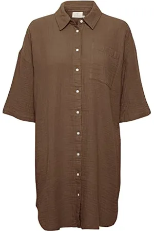 Kaffe Damska koszula Oversized Bluzka Half Sleeves Buttons Kieszeń na piersi damska, , L/XL