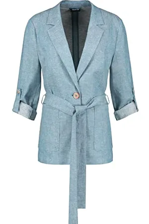 Taifun Damski 330324-11157 Blazer, Light Blue Denim, 42, , 42