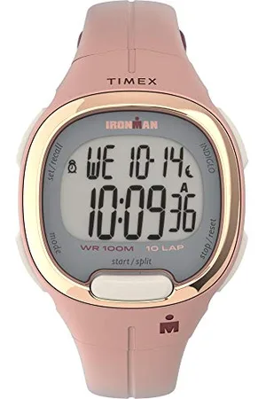 Timex Zegarek damski Ironman Transit 33mm z różowym gumowym paskiem TW5M35000