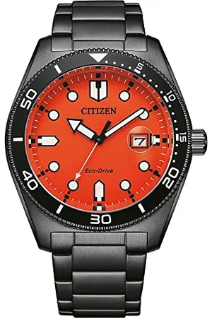Citizen Zegarki męskie analogowe Eco-Drive, Solar 32023840, czarny, One Size, bransoletka