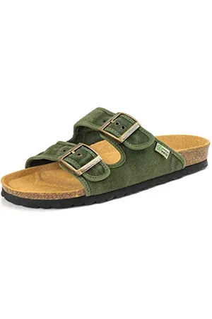 Natural World Unisex 7001E-622-45 płaskie sandały, zielone, 45 EU