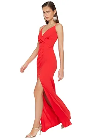 Trendyol Damska sukienka wieczorowa Maxi Shift Regular Fit, , 62