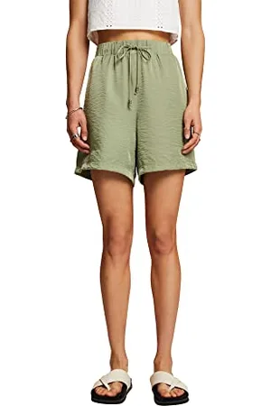 ESPRIT Satynowe szorty pull-on, Light Khaki, 40