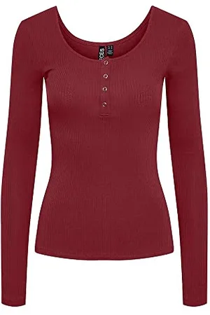 Pieces® Kitte Long Sleeve Ribbed Top, , XS