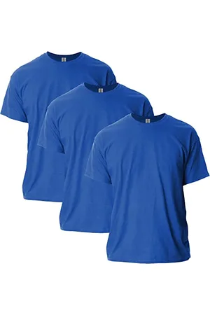 Gildan Męski T-shirt Ultra Cotton Style G2000, wielopak T-shirt, niebieski (3-pak), mały