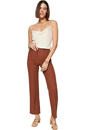 Trendyol Damskie spodnie basics High Waist Leg Straight Trousers, , 38