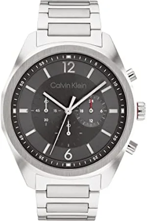Calvin Klein Zegarek Kwarcowy z Chronografem dla Mężczyzn ze Srebrną Bransoletą ze Stali Nierdzewnej, 25200264