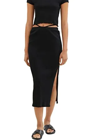 TOM TAILOR Damska spódnica 1036625 Midi Rock, 14482-Deep Black, XL, , XL