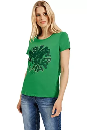 CECIL Kobieta Bluzki - Koszulka z krótkim rękawem, zielony (Fresh Green), XS