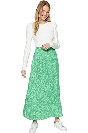 Trendyol Spódnica damska zielona-maxi, , 34