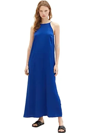TOM TAILOR Damska sukienka maxi satynowa, , XL