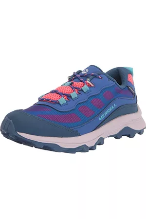 Merrell Buty Zimowe - Dziecięce buty turystyczne Moab Speed Low WTRPF unisex, Blue Berry Turq, 30 EU