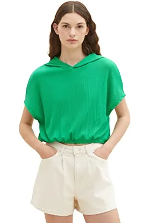 TOM TAILOR Damski 1036618 T-Shirt, 17327-Vibrant Light Green, XL, , XL