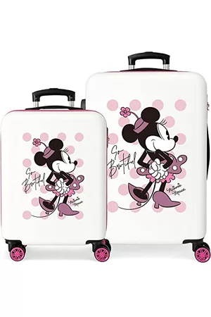 Disney Dziewczynka Walizki - Have a Good Time Minnie So Beautiful Zestaw walizek Różowy 55/65 cms Sztywne zapięcie szyfrowy ABS 56L 6 kg 4 koła Podwójne Bagaż Ręczny, Różowy, Talla única, Zestaw walizek