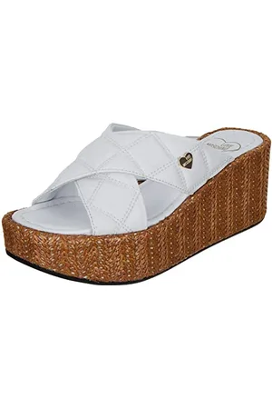 Moschino Ja28498i0giey100, sandały platformowe, białe, 38 EU, , 38 EU