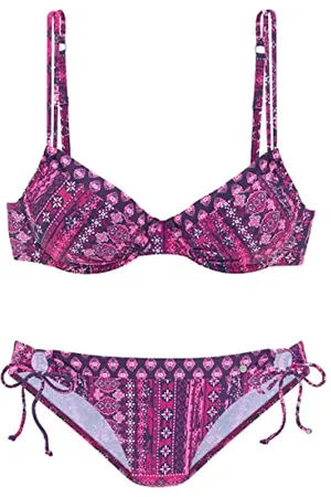 QS by s.Oliver Bikini z fiszbinami, nadruk etnodowy, , 42-D