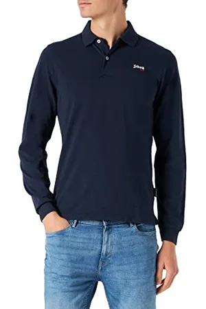 Schott NYC PSJAMES2ML Polo, Navy, XXXL Mężczyźni