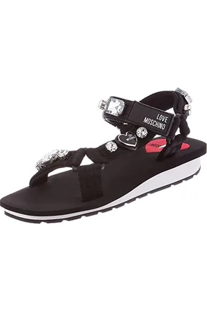 Moschino Damskie sandały platformowe Ja16153g0gi45000, czarne, 35 EU, , 35 EU