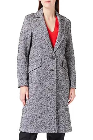 Sisley Damski płaszcz 2GV8LN026 Dress Coat, Dark Grey 911, 38, , 38