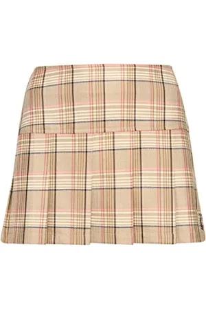 Superdry Vintage 1/2 Pleat Check Skirt W7210267A Cream Navy Check 16 Kobieta, , 42