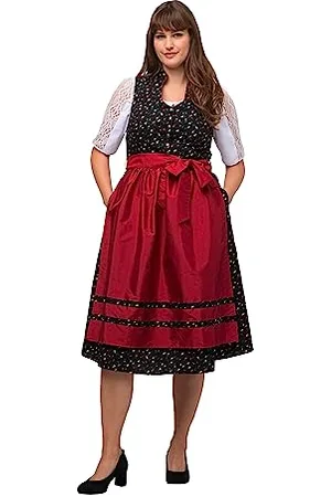 Ulla Popken Damskie, duże rozmiary, Dirndl Viola guziki, , 46