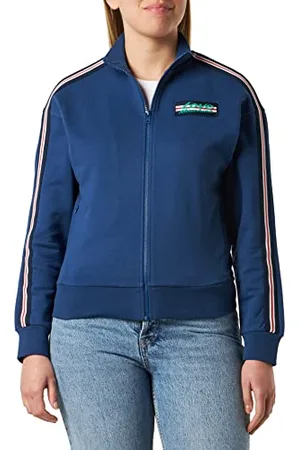 Moschino Zippered, Customized with Striped Tape Along Shoulders Sleeves And Logo Patch On Left Chest. Kurtka damska, , 32