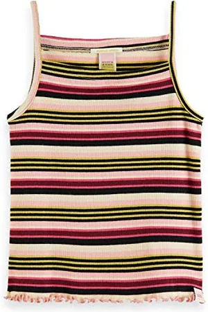 Scotch&Soda Fitted Rib Yarn Dyed Stripe Tank Top Koszulka dziewczęca, , 4