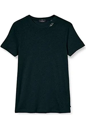 Scotch&Soda Podstawowa załoga Neck Tee in Linen And Recycled Polyester mieszanka T-Shirt dla dziewczynek i dziewcząt, , 10