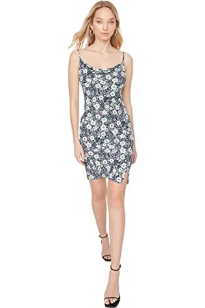 Trendyol Damska sukienka mini standardowa, granatowa, 38, , 64