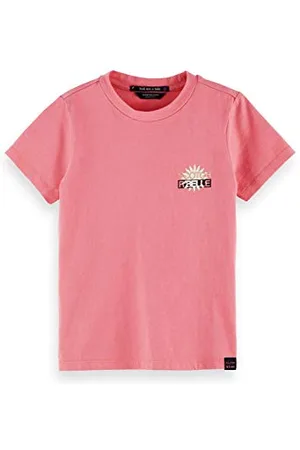 Scotch&Soda Dziewczęca koszulka z krótkim rękawem z logo bawełny, , 4
