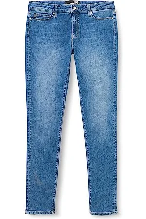 Moschino Skinny Fit 5 Pockets With Shiny Back Tag And Rubber Logo Label Jeans Damskie, , 30