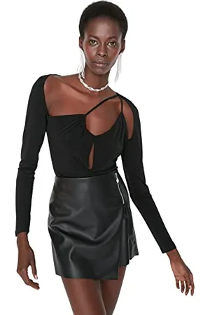 Trendyol Damskie jednolite tkane body, , 38