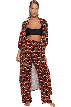 Trendyol Damskie kolorowe kimono i kaftan - Multi Regular, 36, , 36