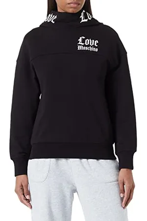 Moschino Bluza z długim rękawem Wraparound Hood with Love On Hood