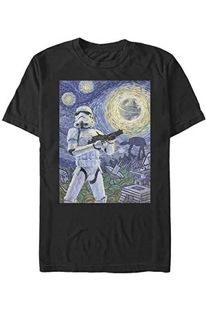 STAR WARS Męska koszulka Starry Night Stormtrooper, czarna, duża