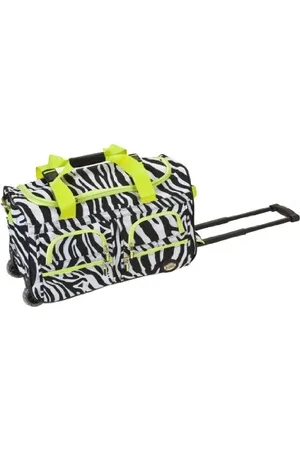 Rockland Torba podróżna na kółkach 56 cm, limonkowa zebra, jeden rozmiar