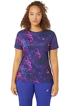 Asics 2012C853-400 all Over Print SS Top Koszulka Damska Eggplant/Niebieski Fioletowy Rozmiar XS, , XS